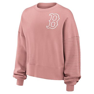 Women's Nike Pink Boston Red Sox Statement Pullover Sweatshirt