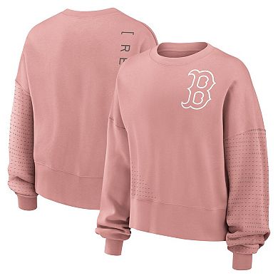 Women's Nike Pink Boston Red Sox Statement Pullover Sweatshirt