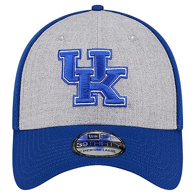 Men's New Era Heather Gray/Royal Kentucky Wildcats Two-Tone 39THIRTY Flex Hat