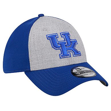 Men's New Era Heather Gray/Royal Kentucky Wildcats Two-Tone 39THIRTY Flex Hat