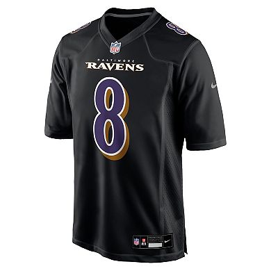 Men's Nike Lamar Jackson Black Baltimore Ravens Fashion Game Jersey