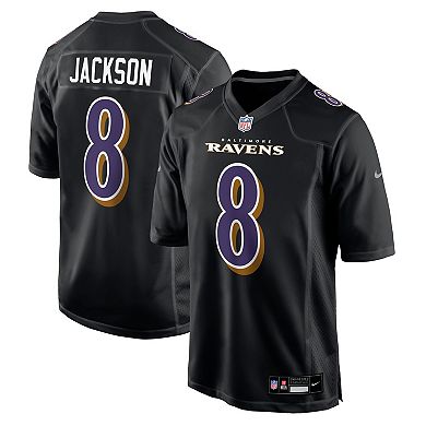 Men's Nike Lamar Jackson Black Baltimore Ravens Fashion Game Jersey