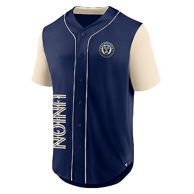 Men's Fanatics Branded Navy Philadelphia Union Balance Fashion Baseball Jersey