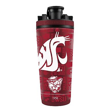 WinCraft Washington State Cougars 26oz. 4D Stainless Steel Ice Shaker Bottle