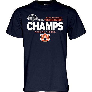 Men's Blue 84 Navy Auburn Tigers 2024 SEC Men's Basketball Conference Tournament Champions Locker Room T-Shirt