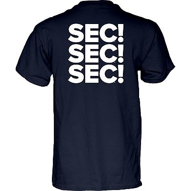 Men's Blue 84 Navy Auburn Tigers 2024 SEC Men's Basketball Conference Tournament Champions Locker Room T-Shirt