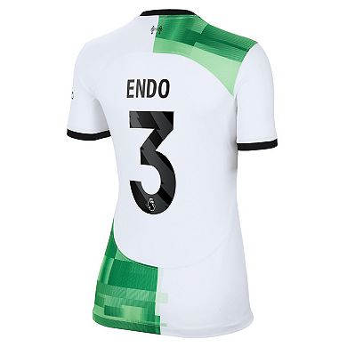 Women's Nike Wataru EndÅ White Liverpool 2023/24 Away Stadium Replica Player Jersey