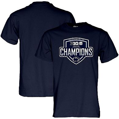 Men's Blue 84  Navy Penn State Nittany Lions 2024 Big Ten Wrestling Tournament Champions Locker Room T-Shirt