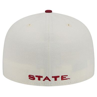 Men's New Era Florida State Seminoles Chrome White Vintage 59FIFTY Fitted Hat