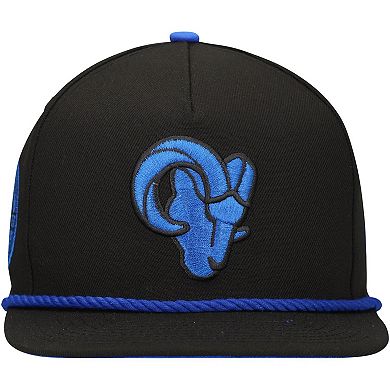 Men's New Era Black Los Angeles Rams Captain Snapback Hat