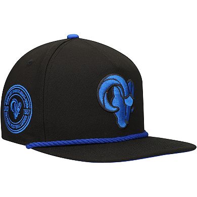 Men's New Era Black Los Angeles Rams Captain Snapback Hat