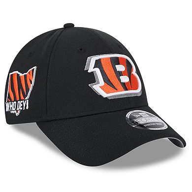 Men's New Era  Black Cincinnati Bengals 2024 NFL Draft 9FORTY Adjustable Hat