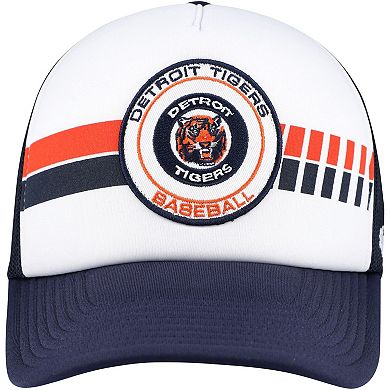 Men's '47 White/Navy Detroit Tigers Cooperstown Collection Wax Pack Express Trucker Adjustable Hat