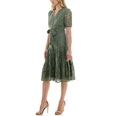 Women's Nanette Lepore Button Up Lace Shirtdress