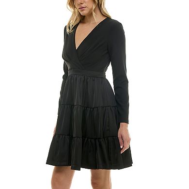 Women's Taylor Long Sleeve Tiered Skirt Dress