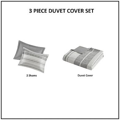 Madison Park Nico 3-Piece Stripe Duvet Cover Set
