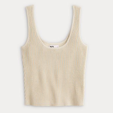 Juniors' SO® Sculpt Sweater Knit Tank Top