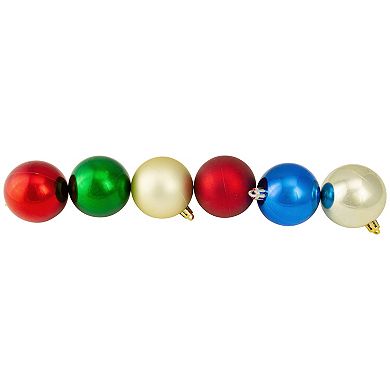 Northlight 50-Pack Traditional Multi Color Shatterproof 2-Finish Christmas Ball Ornaments