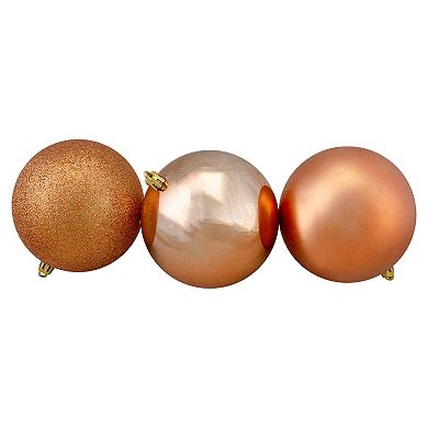 Northlight 12-Pack Earth Tone Shatterproof 3-Finish Christmas Ball Ornaments