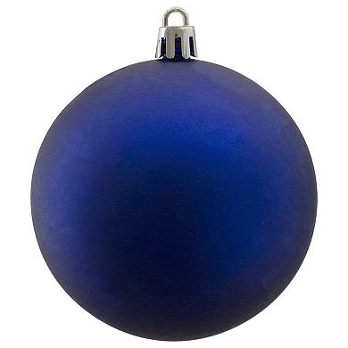 Northlight 12-Pack Matte Royal Blue Shatterproof Christmas Ball Ornaments