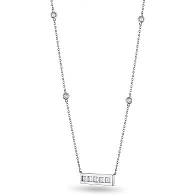 14k White Gold 1 Carat T.W. Diamond Fashion Necklace