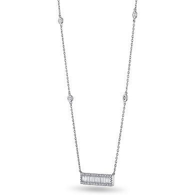 14k White Gold 1 Carat T.W. Diamond Fashion Necklace