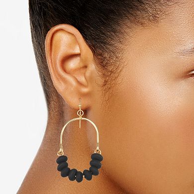Sonoma Goods For Life® Gold Tone Beaded Oval Drop Earrings