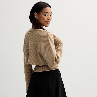 Juniors' SO?? 2-Piece Shrug & Tank Top Sweater Set