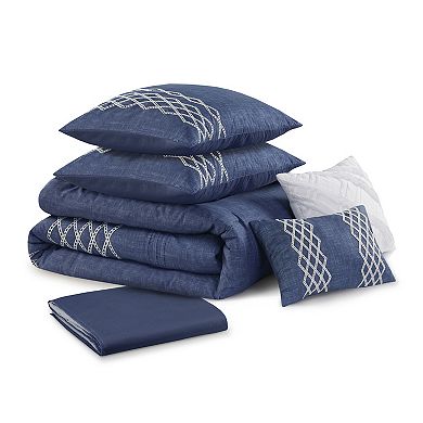 Madison Park Shay 6-PC Comforter Set With Throw Pillows