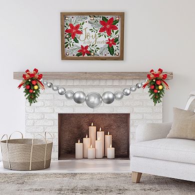 Northlight 6' Shiny and Matte Shatterproof Ball Christmas Garland