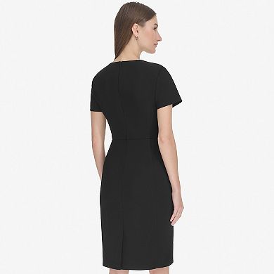 Women's Andrew Marc Short Sleeve V-Neck Button Dress