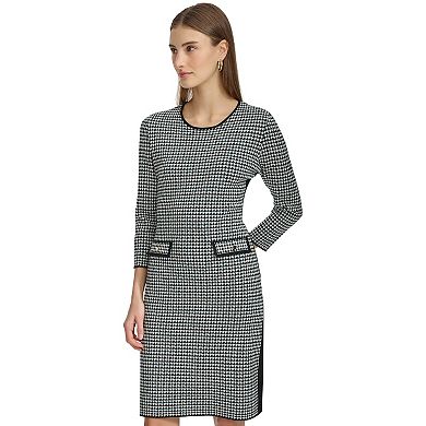 Women's Harper Rose Houndstooth Long Sleeve Pocket Mini Dress