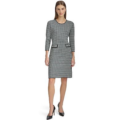 Women's Harper Rose Houndstooth Long Sleeve Pocket Mini Dress