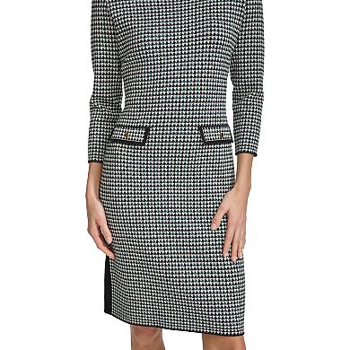 Women's Harper Rose Houndstooth Long Sleeve Pocket Mini Dress