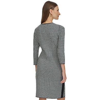 Women's Harper Rose Houndstooth Long Sleeve Pocket Mini Dress