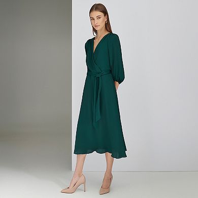 Women's Harper Rose Balloon Sleeve V-Neck Midi Dress