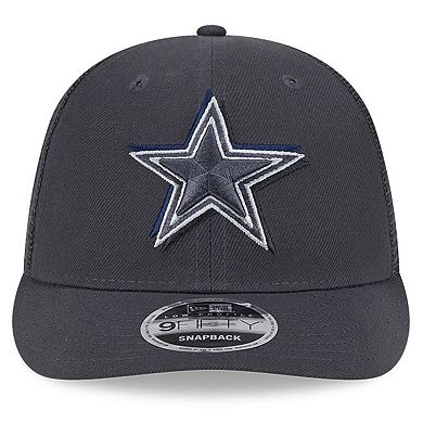 Men's New Era  Graphite Dallas Cowboys 2024 NFL Draft Low Profile Trucker 9FIFTY Snapback Hat
