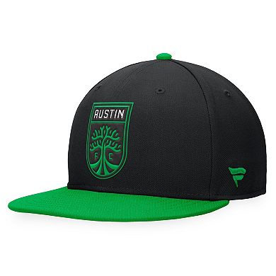 Men's Fanatics Branded Black/Green Austin FC Downtown Snapback Hat