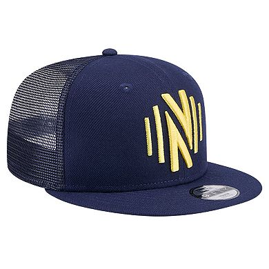 Youth New Era Navy Nashville SC Evergreen Trucker 9FIFTY Snapback Hat