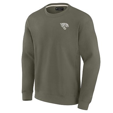 Unisex Fanatics Signature Olive Jacksonville Jaguars Super Soft Pullover Crew Sweatshirt