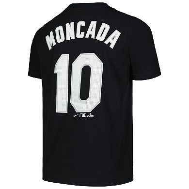 Youth Nike Yoan Moncada Black Chicago White Sox Home Player Name & Number T-Shirt