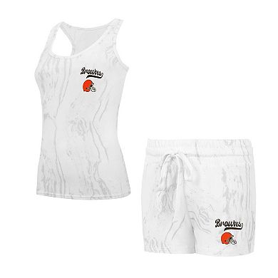 Women's Concepts Sport Cleveland Browns Quartz Hacci Knit Tank Top & Shorts Sleep Set