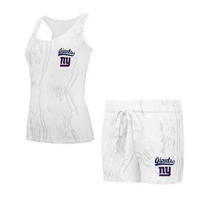 Women's Concepts Sport New York Giants Quartz Hacci Knit Tank Top & Shorts Sleep Set