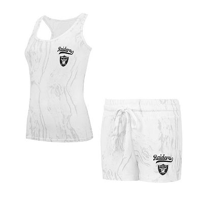 Women's Concepts Sport Las Vegas Raiders Quartz Hacci Knit Tank Top & Shorts Sleep Set