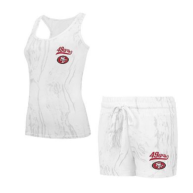 Women's Concepts Sport San Francisco 49ers Quartz Hacci Knit Tank Top & Shorts Sleep Set