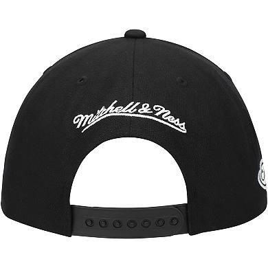 Men's Mitchell & Ness Black Miami Heat Panda Adjustable Hat