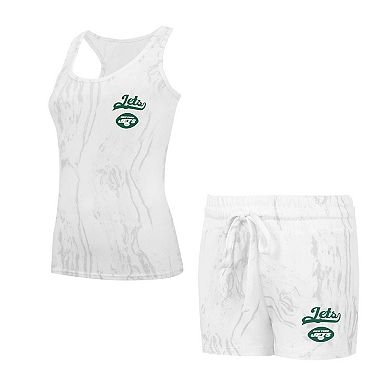 Women's Concepts Sport New York Jets Quartz Hacci Knit Tank Top & Shorts Sleep Set