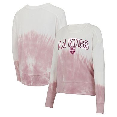 Women's Concepts Sport Pink/White Los Angeles Kings Orchard Tie-Dye Long Sleeve T-Shirt