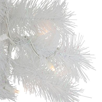 Northlight Pre-Lit White Alaskan Pine Artificial Christmas Wreath