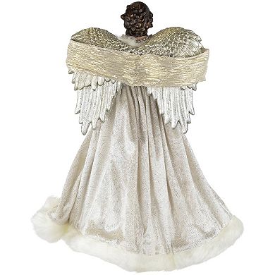 Northlight White and Silver Angel Christmas Tree Topper